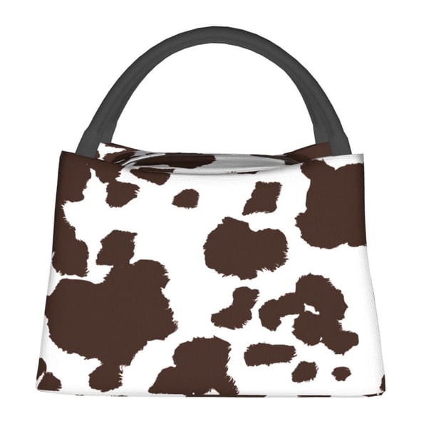Balery Brown Cow Bolsa de Aislamiento Portátil – Bolsa de Almuerzo con Forro de Aluminio Mejorado, Funda Impermeable y Fácil de Limpiar para Picnic y Caja de Almuerzo