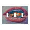 thumbnail image 2 of 2 Gang Light Switch Cover Plate Goldfish in Bubble Inside Mouth Wall Plate Decorate Electrical Outlet Cover Plates 4.56”x4.48”, 2 of 8