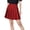 Red, variant on Sentmoon Pleated Skirts for Women Oversized A-line High Waist Boho Cute Skirts Flowy Hawaiian Solid Color Loose Stretchy Women's Skirts Delightful Summer for Tropical Vacation Green S