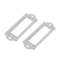 thumbnail image 2 of 59mm x 23mm File Drawer Label Tag Name Card Holder Silver Tone 30Pcs, 2 of 4