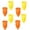 8pc, variant on Fruit Fly Traps for Indoors,2PCS Reusable Silicone Fruit Fly Trap Bottle Topper, Non-Toxic Gnat Trap and Kitchen Pest Control Funnel, Fits Most Beer & Wine Bottles (Orange/Yellow)