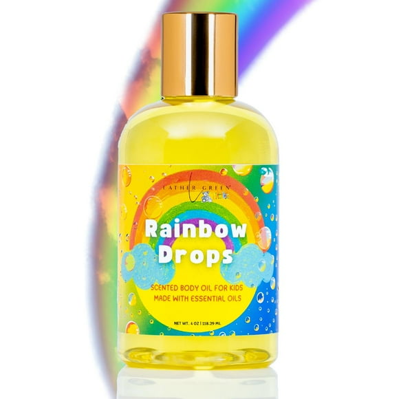 Rainbow Drops Kids Natural Body Oil - 4 oz by LatherGreen