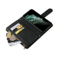 thumbnail image 4 of Case for iPhone 11 Pro Max Cover Zipper Pocket Wallet Case Magnetic Protective - Black, 4 of 5