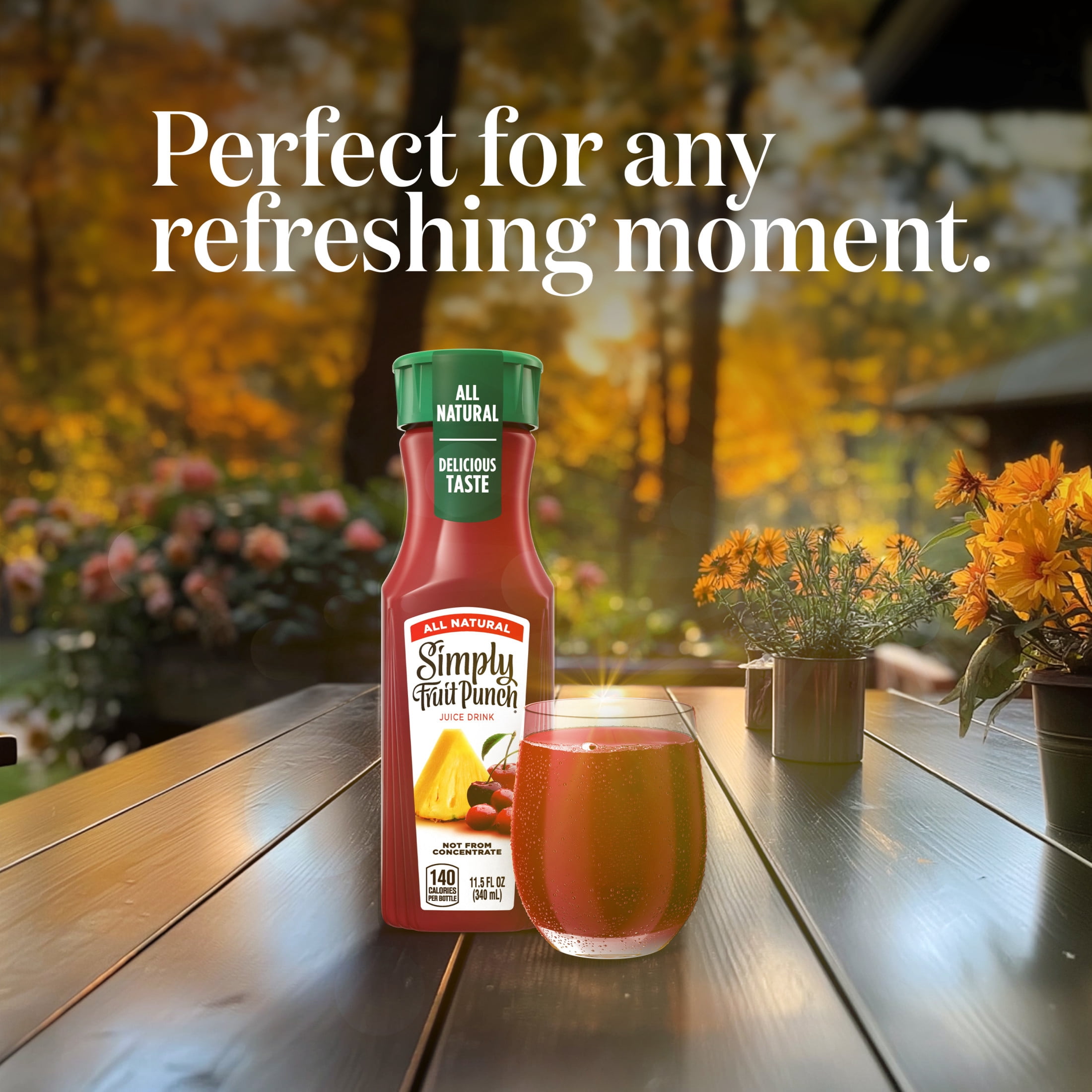 Simply Fruit Punch Juice Drink Bottle, 11.5 fl oz