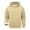 Khaki, variant on LWavelet Mens Fleece Lined Pullover Hoodie with Half Zip Drawstring Hood and Kangaroo Pocket Warm Winter Sweatshirt