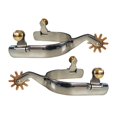 thumbnail image 1 of Soidarity 2x Espuelas para caballos Espuela estilo occidental antioxidante para equipos de competición Mujer Plata Type2 NO2, 1 of 1