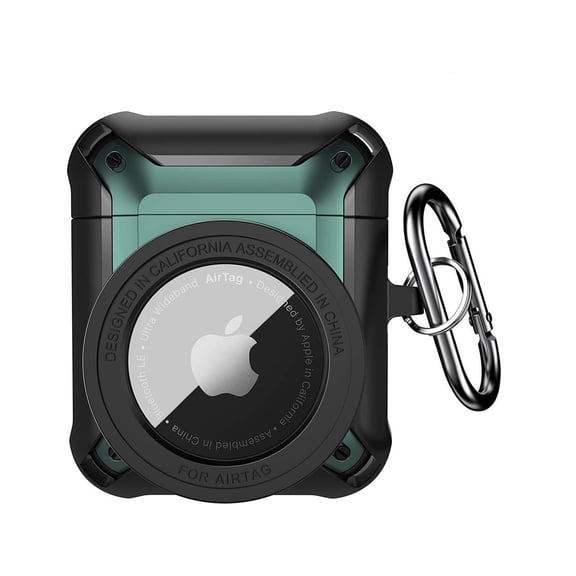 Case for Apple Airpods Pro 2nd Generation 2022 and AirTags Cover, 2 in 1 Rugged Protective Case for Men Women with Keychain Shockproof Skin for Airpods Pro 2 and Airtags