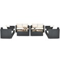thumbnail image 1 of Gymax 8PCS Rattan Patio Conversation Set Outdoor Furniture Set w/ Off White Cushions, 1 of 8