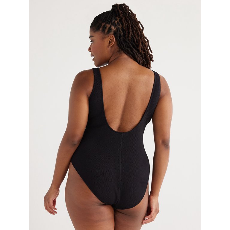 Love & Sports Women's Scrunchy Scooped Back Tank One-Piece