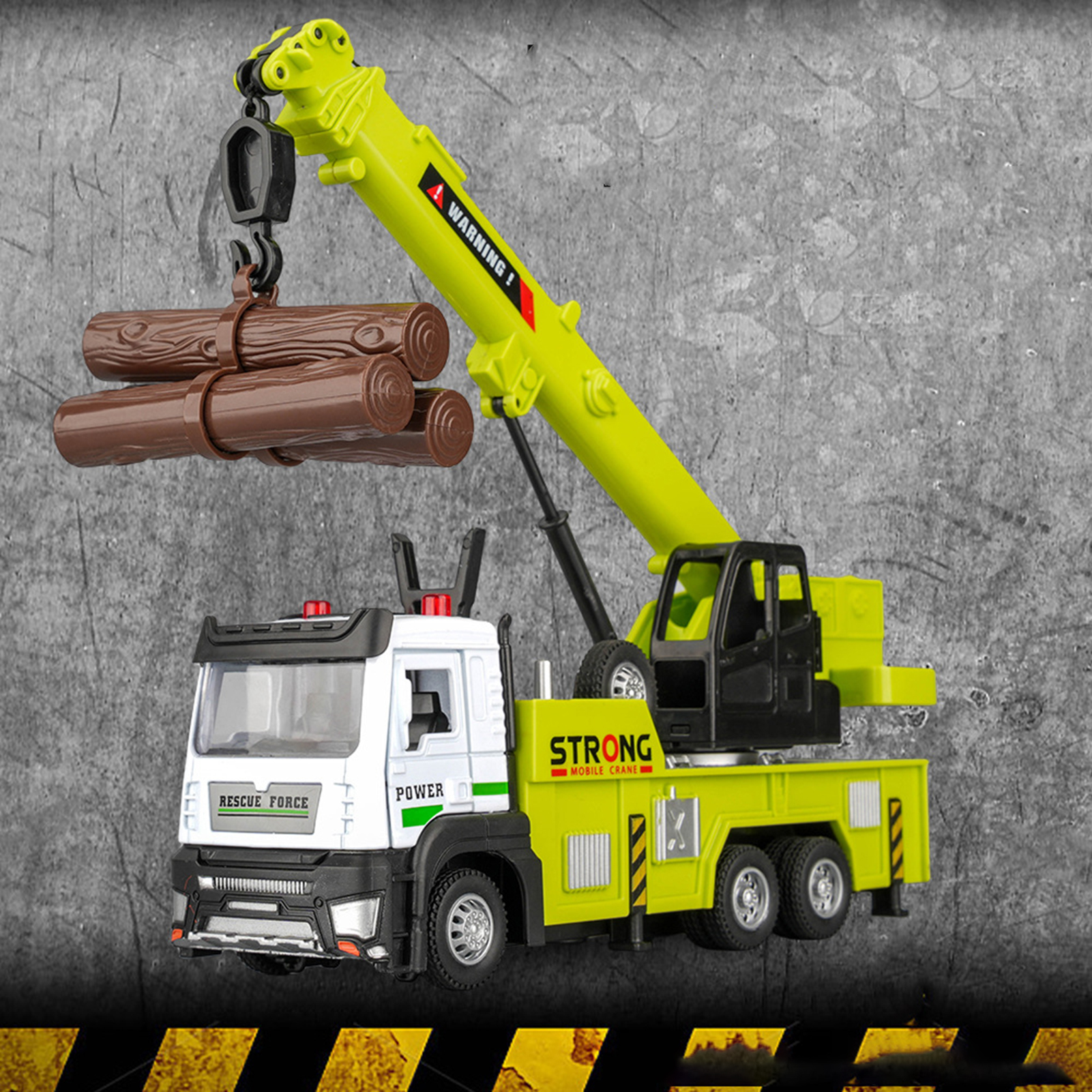 Sioweci Crane Truck Toy with Movable Joints Sound Light Realistic Toddlers Alloy Construction Vehicle Engineering Truck Model Kids Boys Birthday Gift Sets