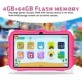thumbnail image 3 of Riousery Tableta Educativa para Niños 7 Pulgadas (17.78 cm) Android 10, Memoria 4GB RAM y 64GB, Alta Resolución FHD, Batería 5000mAh, Control Parental Integral, Funda Protectora de Silicona Color Rojo, 3 of 5