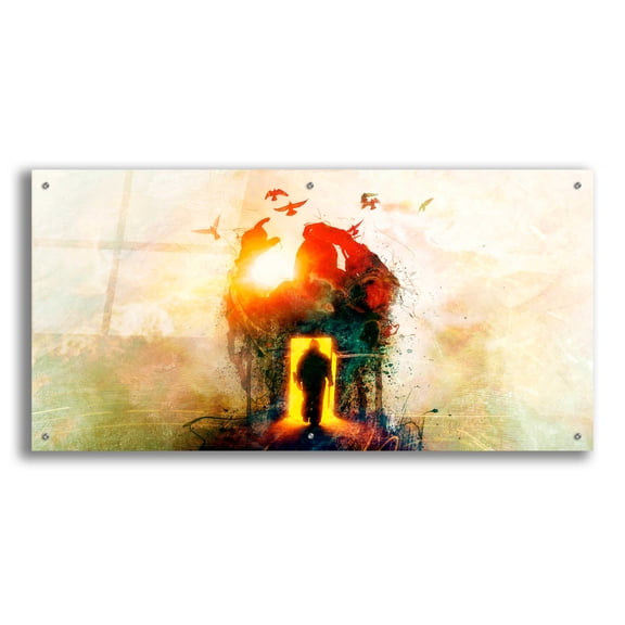 Epic Art 'The Gatekeeper' by Mario Sanchez Nevado, Acrylic Glass Wall Art, 48"x24"