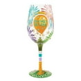 thumbnail image 4 of Lolita Here's to Your Retirement Hand Painted Multicolor Wine Glass 9.1in H, 4 of 5