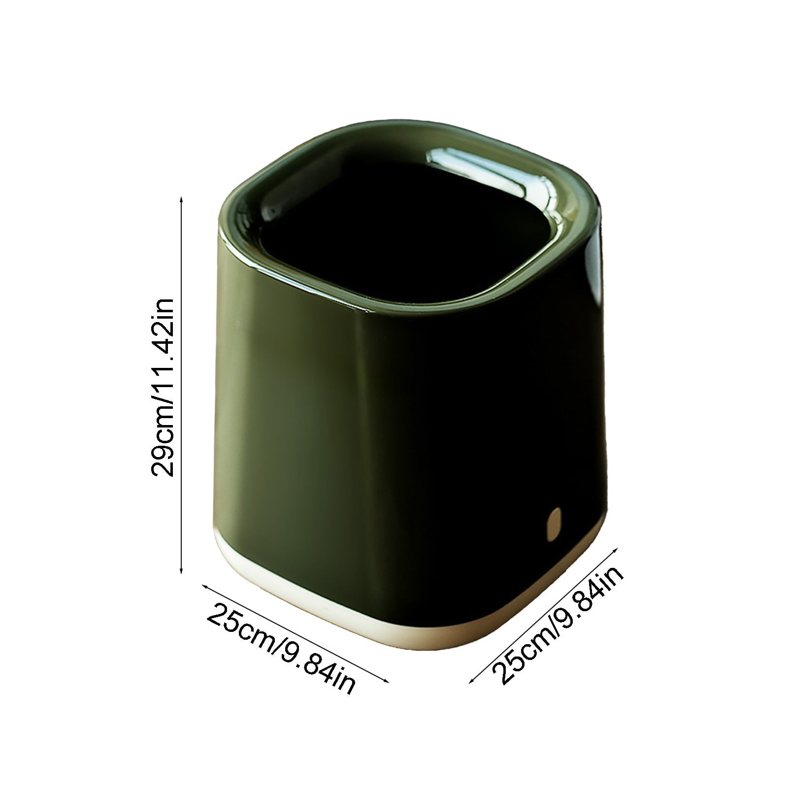 AuroraX Kitchen Trash Can 4.8 Gallon Bedroom Square Touchless Bathroom Office Trash Can -Green