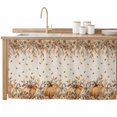 thumbnail image 2 of Orange Pumpkins Fall Cabinet Curtain 28"Wx51"L,Dustproof Storage Cabinet Curtain with Self Adhesive Tape,Thanksgiving Leaves Floral Rustic Tall Pantry Cover Drape for Kitchen,Utility Closet, 2 of 9