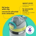 thumbnail image 4 of Bouteille d’eau pour enfants Flo bubba, 473 ml, large ouverture, manchon en silicone, couvercle à bouton-poussoir, 4 of 6