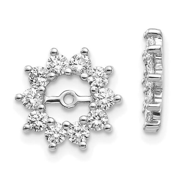 14k White Gold Fancy Diamond Earring Jacket Mountings