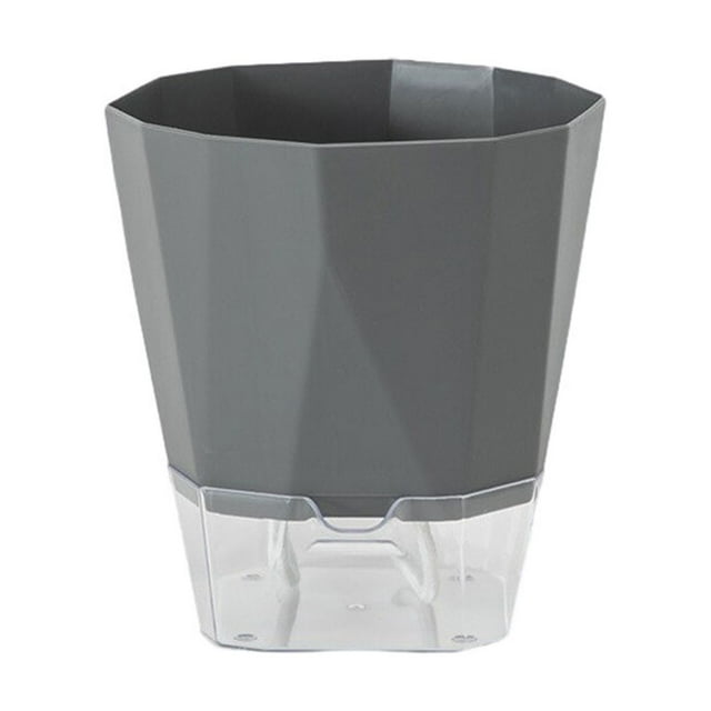 Maoww Self Watering Flower Automatic Flowerpot Garden Planter Rope Indoor Convenient Stable For House Planting Tool Supply Dark Gray/L