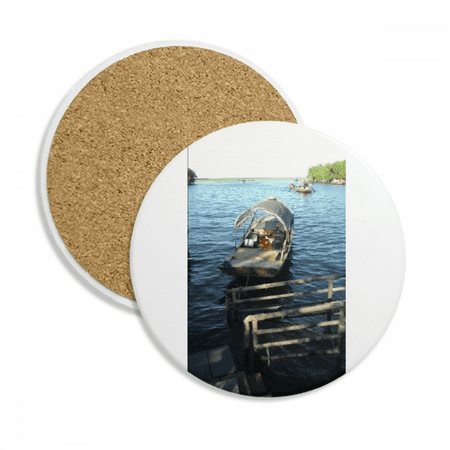 

China Lake Fishing Photography Coaster Cup Mug Tabletop Protection Absorbent Stone