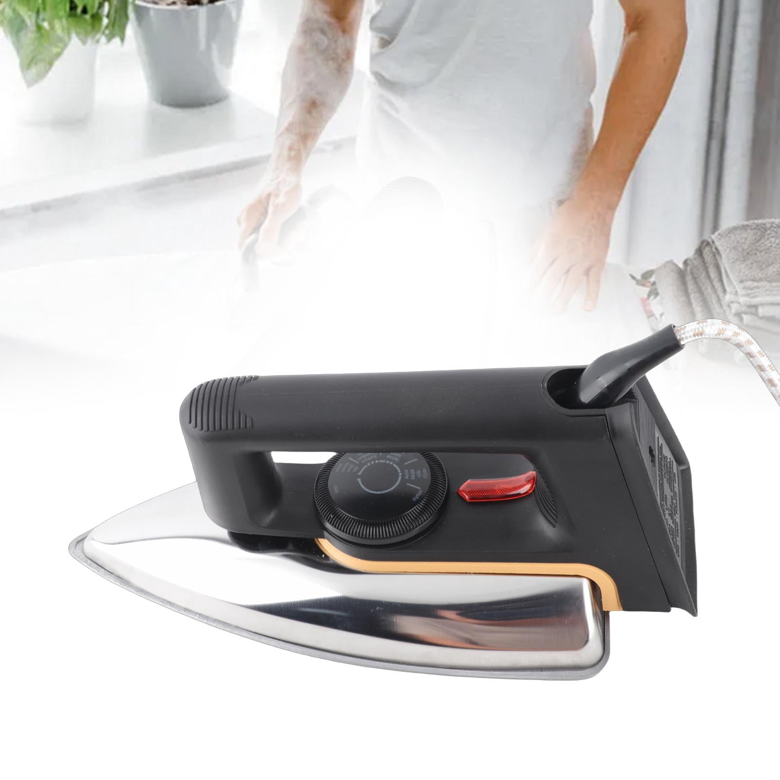 NFTIGB Mini Handheld Clothes Iron 1000W Multifunctional Adjustable Temperature Portable Small Ironing Machine for Home Travel (9.84 inches / 25 cm)