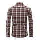 thumbnail image 3 of Blusa y camisa de manga larga con cuello vuelto para hombre, blusa informal a cuadros con botones y cuello vuelto, blusa de manga larga para hombre, 3 of 3