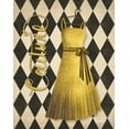 thumbnail image 2 of Harbick, N. 12x14 Gold Ornate Wood Framed with Double Matting Museum Art Print Titled - Gold Dress Couture, 2 of 4