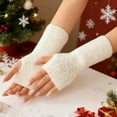 thumbnail image 3 of Kraoden Arm Warmers Fingerless Gloves for Women, Soft Polyester Hand Warmers with Thumb Hole, Stylish & Practical Winter Accessory, Perfect Gift for Birthdays & Holidays, 3 of 6