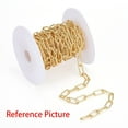 thumbnail image 4 of Brass Curb Chains Figaro Chains Soldered Long-Lasting Plated with Spool Real 18K Gold Plated Links: 8x5.5x1mm and 13x5x1mm 16.4 Feet(5m)/roll, 4 of 4
