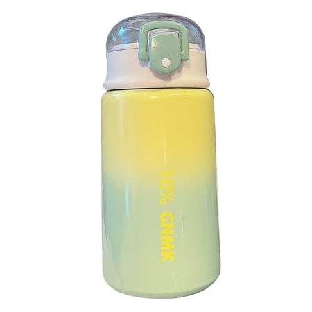 

Hloma 400ML Thermal Cup with Straw Lock Catch Stainless Steel Cute Winter Kids Children Hot Water Insulated Bottle for Cold Weather