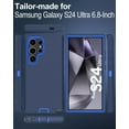 thumbnail image 3 of for Samsung Galaxy S24-Ultra Case, with Port Protection, Full-Body Silicone Rubber Covered, 3-Layer Combo Drop-Proof Cover Phone Case for S24 Ultra 5G(2024), Blue/Navy, 3 of 7