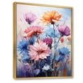thumbnail image 2 of Designart "Cornflowers Representation Colorfuled Acrylic II" Floral Floater Framed Canvas Art Print, 2 of 7