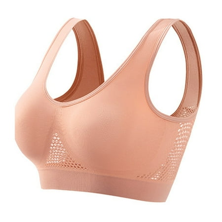Comfortable Strapless Bra  Yoga Sports Bras for Women  Plus Size Bras  Workout Sports Bras for Women  Women s Running Fitness Yoga Tank Top Large Sports Vest Without Steel Rims Pink 4XL