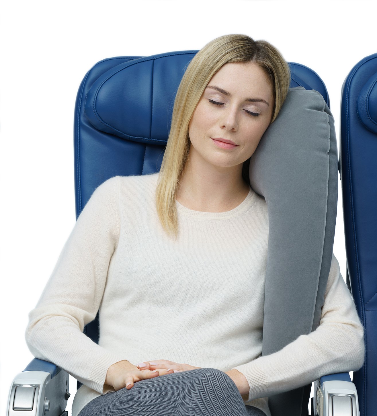 Travelrest Ultimate Best Travel Pillow & Neck Pillow - Straps to Airplane Seat & Car - image 4 of 7