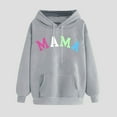 thumbnail image 4 of Mother's Day Women Hooded with Pockets Fleece Lined Sweatshirts Drawstring Pullover Tops Casual, 4 of 4