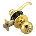 thumbnail image 1 of Design House 782722 Pro Scroll-Ball Entry Lever, Polished Brass, 1 of 1