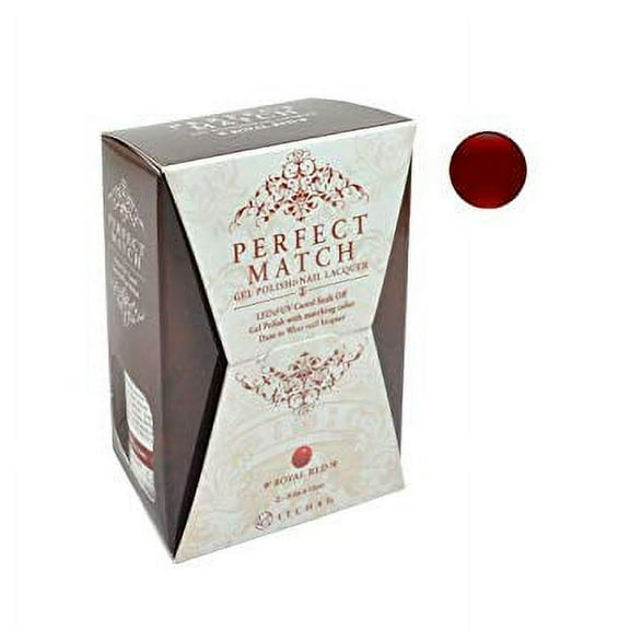 LECHAT - Perfect Match Pair of Soak off Gel   Matching Nail Polish - PMS06 Royal Red