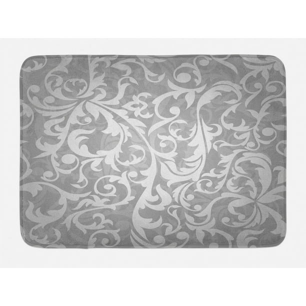 Silver Bath Mat, Victorian Style Large Leaf Floral Pattern Swirl Classic  Abstract French Vintage Print, Non-Slip Plush Mat Bathroom Kitchen Laundry  Room Decor, 29.5 X 17.5 Inches, Gray, Ambesonne - Walmart.com