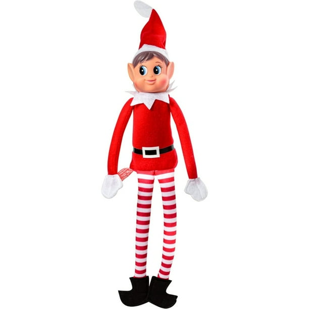 Peluche de duende navideño que se porta mal | Muñeco de duende navideño travieso y flexible de 12 pulgadas