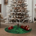 thumbnail image 5 of Salouo Green Leave Fern Christmas Tree Skirt 30" Farmhouse Christmas Decorations Snowman Xmas Tree Skirt Tree Mat for Holiday Party Decor, 5 of 8