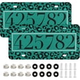 thumbnail image 2 of Custom Modern Teal Black Leopard License Plate, Personalized Your Text Picture Logo on Car Front Plate Custom Car Tags 6 x 12 Inch, 2 PC, 2 of 7