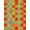 Rainbow Multicolor, Pattern 8, variant on ODIKA Eccentric Interlocking Squares Funky Geometric Vibrant Checkerboard Pet Friendly & Kids Safe Play for Playroom, Bedroom, Reading Nook