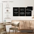 thumbnail image 5 of Elephant Stock Grind Hustle Execution Typography Wall Art - Horizontal Multi Panel Canvas - Living Room Wall Decor - Inspirational And Typography Multi Panel - Black And White Decor - 62" x 30", 5 of 8