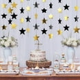 thumbnail image 7 of KY 30 Feet Bright Star Hanging Bunting Banner Backdrop for 2025 New Year Decor Graduation Wedding Birthday Christmas Party(Gold), 7 of 7