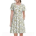 thumbnail image 1 of Balery Ducky Vestidos sueltos de manga corta para mujer, vestidos de verano 2025, vestidos casuales de corte A con vuelo., 1 of 6