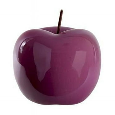 Urban Trends Collection 44347 Ceramic Apple Figurine Pearlescent Orchid - Small