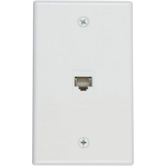 Buyer's Point 1 Port Cat6 Ethernet Wall Plate, Female-Female White (1, 1 Port)