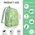 thumbnail image 4 of Green Frog Backpack – Forest Nature Style with Cartoon Frog, Flower, and Mushroom Print for Daily Use, 4 of 4
