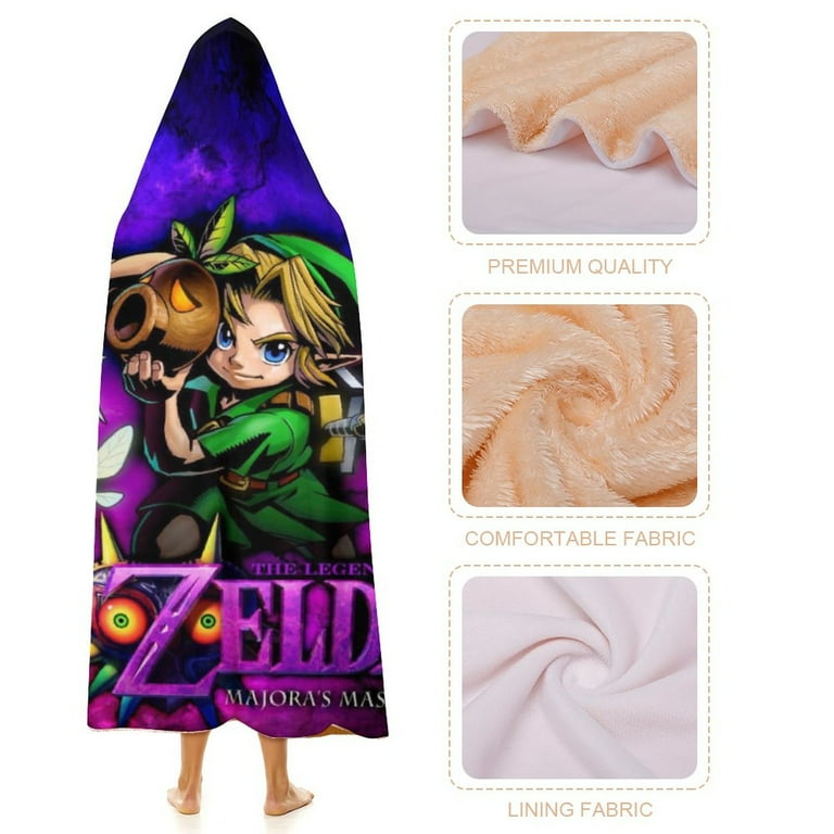 The Legend of Zelda Hooded Blanket Wearable Blanket Hoodie Cozy Soft Warm Hooded Flannel Blanket for Women Men Boys Girls