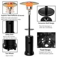 thumbnail image 6 of Gymax Patio Propane Heater 48,000 BTU 87 inches Tall W/ Table & Cover Black, 6 of 10