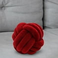 thumbnail image 1 of Boule d'Oreiller Nouée Épaisse Confortable Oreillers Noués pour Salon Maison Sofa Rouge, 1 of 8